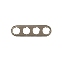 Дизайнерская рамка круглая 4 местная, бронза, 889427-1 LK Studio