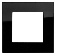 Дизайнерская рамка 1 местная, черное стекло, 81001GB Wedder, серия R3