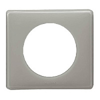 Дизайнерская рамка 1 местная, серый глянец, 066601 Legrand, серия Celiane