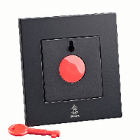 Дизайнерский выключатель аварийной сигнализации Aura Черный уголь, BABE Bonze