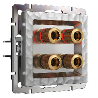 Дизайнерская розетка акустическая, серебряный, W1285006 Werkel, серия Hammer