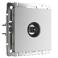 Дизайнерская розетка ТВ, серебряный матовый, W1183065 Werkel, оконечная