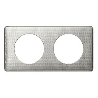 Дизайнерская рамка 2 местная, сильвер пунктум, 068722 Legrand, серия Celiane