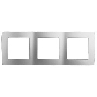 Дизайнерская рамка 3 местная, алюминий, Б0014763 Эра, серия 12