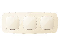 Дизайнерская рамка из термопластика 3 местная, бежевый глянец, OF140303 Ambrella Volt