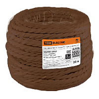Ретро кабель витой ГОСТ (20 м.) 2*1.5, коричневый, SQ2801-0221 TDM ELECTRIC, серия Эко