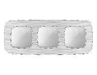 Дизайнерская рамка из металла 3 местная, серебро, OF580103 Ambrella Volt