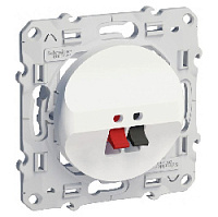 Дизайнерская аудио розетка, белый, S52R487 Schneider Electric, серия Odace