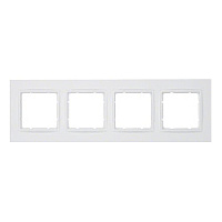 Дизайнерская рамка 4 местная, полярная белизна, матовый, 10146919 Berker, серия B.7