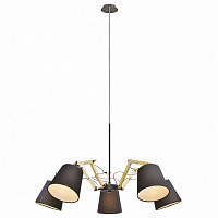 Люстра подвесная Pinocchio в стиле лофт, коричневый, A5700LM-5BK Arte Lamp