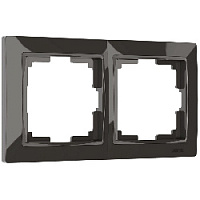 Дизайнерская рамка 2 местная, серо-коричневый, поликарбонат, W0022007 Werkel