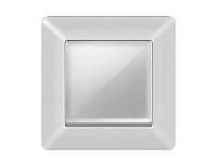 Дизайнерская рамка из термопластика 1 местная, серебро глянец, AF110401 Ambrella Volt