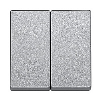 Двойная клавиша выключателя, алюминий, MTN433560 Schneider Electric, серия Merten System M
