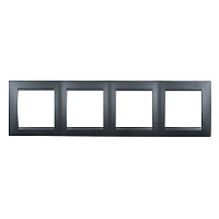 Дизайнерская рамка 4 местная, графит, 1500640-038 Simon, серия 15