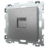 Дизайнерская розетка USB 2.1А, серая платина, GL-W201U-GPG CGSS, серия Эстетика