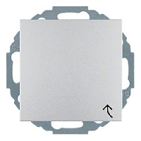 Дизайнерская розетка с заземлением и с крышкой, алюминиевый, матовый, 47441404 Berker, серии S.1/B.3/B.7