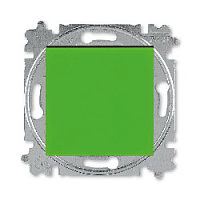 Дизайнерский выключатель, зеленый / дымчатый черный, 2CHH590645A6067, ABB, одноклавишный проходной, серия Levit