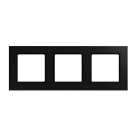 Дизайнерская рамка 3 местная, черный матовый, A5583BFSWM Jung, серия A 550