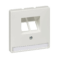 Центральная плата двойной розетки RJ-11 или R-J45, полярно-белый, MTN292619 Schneider Electric, серия Merten Antique