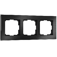 Дизайнерская рамка 3 местная, черный алюминий, W0031708 Werkel