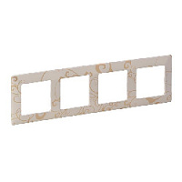 Дизайнерская рамка 4 местная, ампир бежевый, 754114 Legrand, серия Valena Life