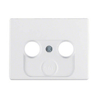 Центральная панель розетки TV+FM+SAT, полярная белизна, глянцевый, 12010179 Berker, серия Arsys