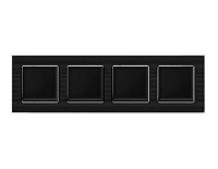 Дизайнерская рамка из оргстекла 4 местная, черный / сталь, AF580534 Ambrella Volt