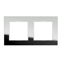 Дизайнерская рамка 2 местная, зеркальное стекло, AC582GLSI Jung, серия A Creation