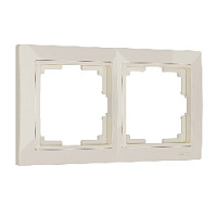 Дизайнерская рамка 2 местная, слоновая кость, поликарбонат, W0022003 Werkel