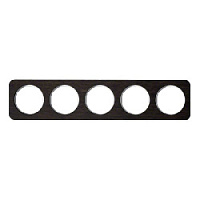 Дизайнерская рамка 5 местная, дуб/полярная белизна, дерево, 10152359 Berker, серия R.1