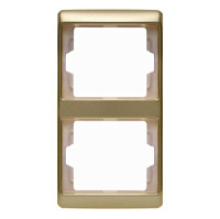 Дизайнерская рамка 2 местная, вертикальная, золотой, матовый, алюминий, 13240002 Berker, серия Arsys