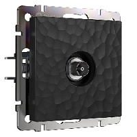 Дизайнерская розетка ТВ, черный, W1283008 Werkel, оконечная, серия Hammer