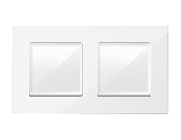 Дизайнерская рамка из термопластика 2 местная, белый глянец, AF250102 Ambrella Volt