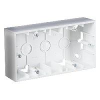 Коробка для открытого монтажа, 2 местная, алюминий, 1590752-033 Simon, серия 15