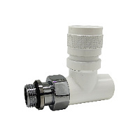 Дизайнерский клапан терморегулирующий прямой для радиатора, 1/2", белый 0632-1500VC0A S.R.Rubinetterie