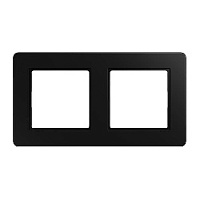 Дизайнерская рамка 2 местная, черный матовый, AF582BFSWM Jung, серия A Flow
