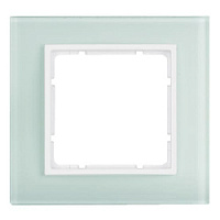 Дизайнерская рамка 1 местная, полярная белизна, глянцевый, стекло, 10116909 Berker, серия B.7