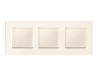 Дизайнерская рамка из термопластика 3 местная, бежевый глянец, AF250303 Ambrella Volt