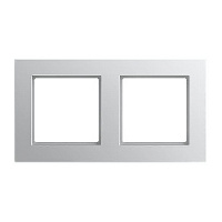 Дизайнерская рамка 2 местная, алюминий, AC582AL Jung, серия A Creation