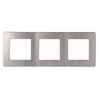Дизайнерская рамка 3 местная, Сатин, алюминий, Б0052521 Эра, серия 12