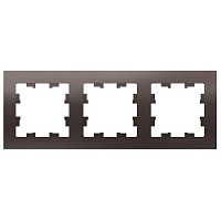 Дизайнерская рамка 3 местная, мокко, ATN000603 Schneider Electric, серия Atlas Design