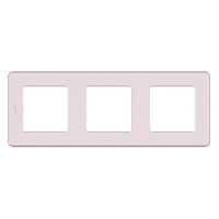 Дизайнерская рамка 3 местная, розовый, 673954 Legrand, серия Inspiria