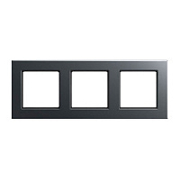 Дизайнерская рамка 3 местная, антрацит матовый, A5583BFANM Jung, серия A 550