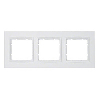 Дизайнерская рамка 3 местная, полярная белизна, матовый, 10136919 Berker, серия B.7