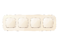 Дизайнерская рамка из оргстекла 4 местная, бежевый, OF320304 Ambrella Volt