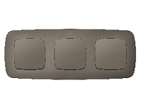 Дизайнерская рамка из термопластика 3 местная, темная бронза матовый, OF140633 Ambrella Volt