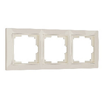 Дизайнерская рамка 3 местная, слоновая кость, поликарбонат, W0032003 Werkel