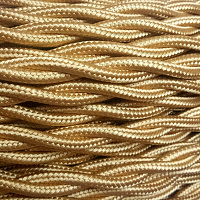 Ретро кабель витой ГОСТ 2*1.5, золотой, FRRTX-02X1.50OR Salcavi Industrie