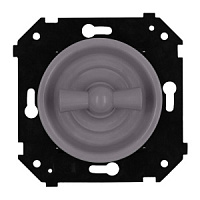 Ретро выключатель двухпозиционный, титан, B3-202-26M BIRONI, двухклавишный