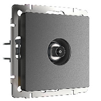 Дизайнерская розетка ТВ, графит матовый, W1183064 Werkel, оконечная
